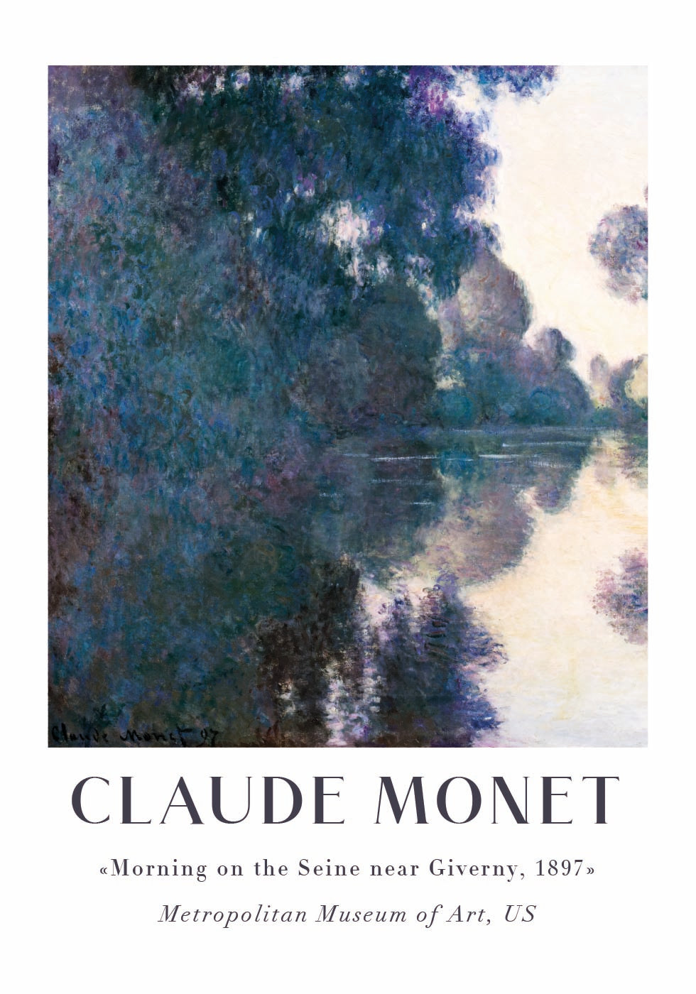 Claude Monet Morning on the Seine near Giverny Plakat