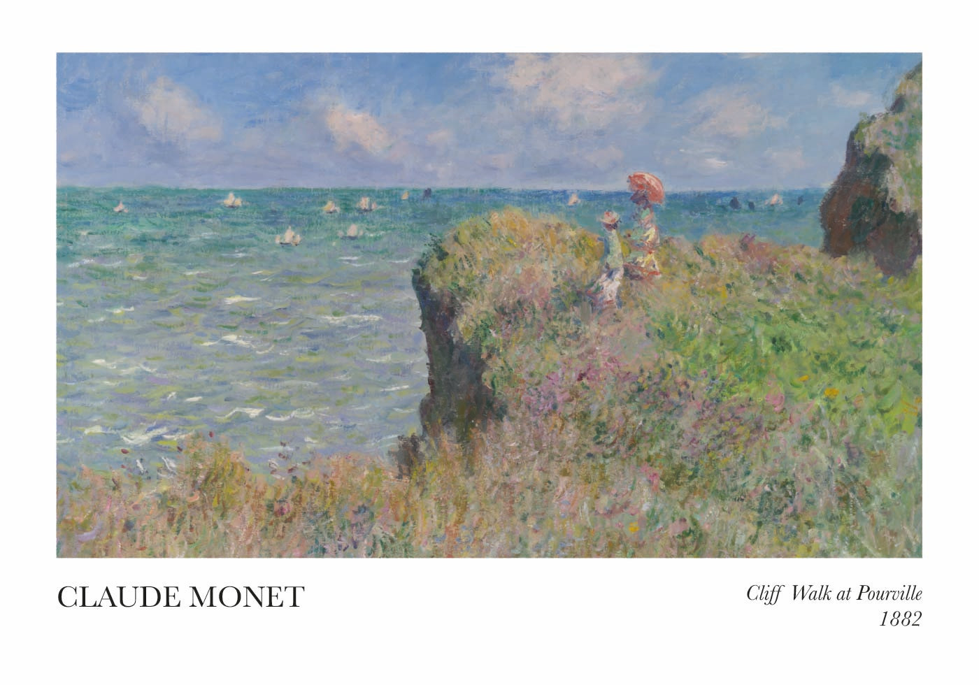 Claude Monet - Cliff Walk at Pourville Plakat