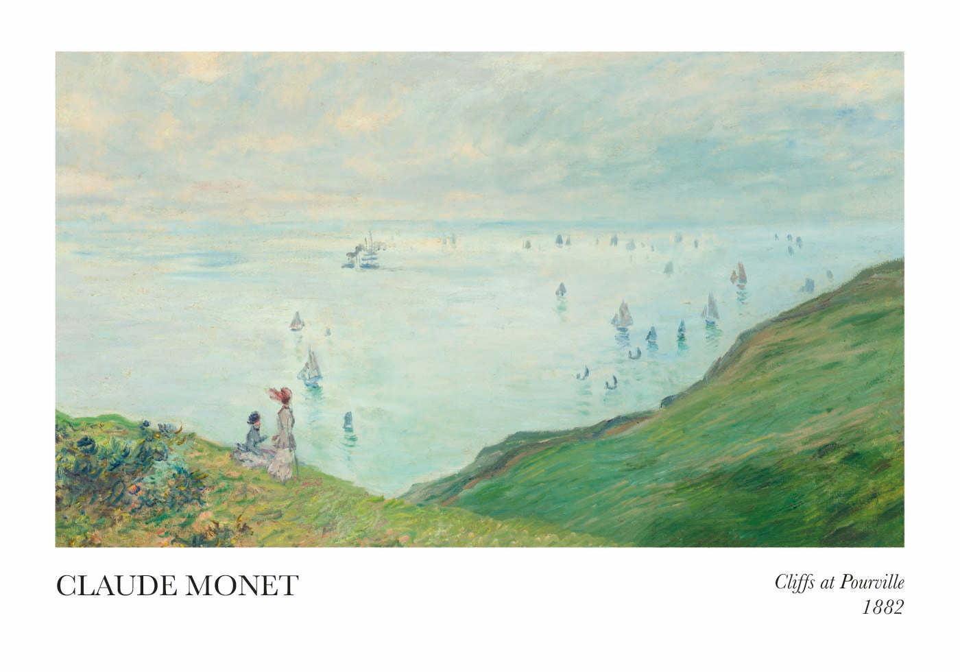 Claude Monet - Cliffs at Pourville Plakat