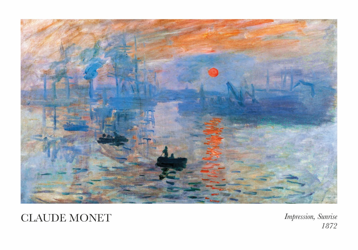 Claude Monet - Impression, Sunrise Plakat