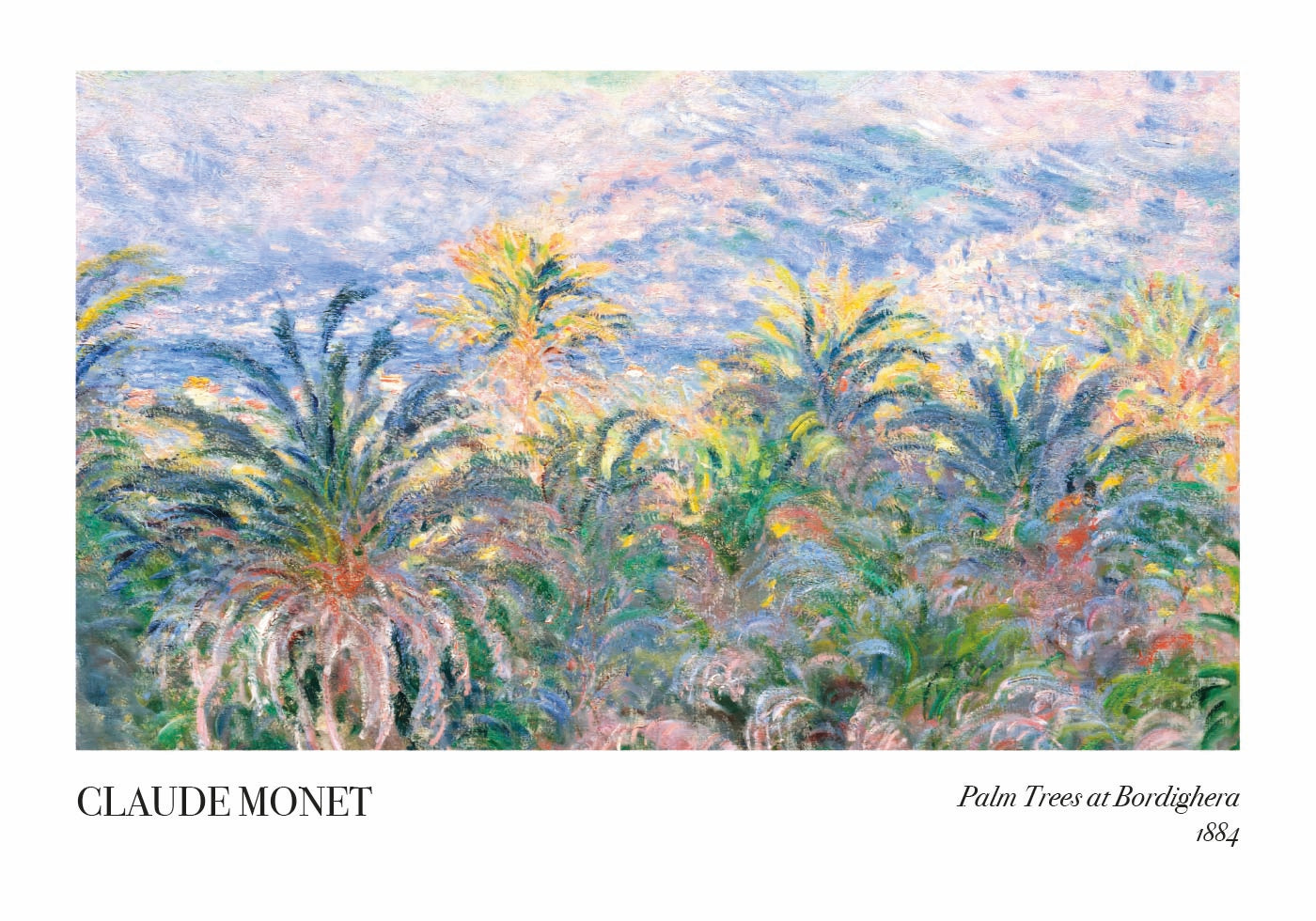 Claude Monet - Palm Trees at Bordighera Plakat