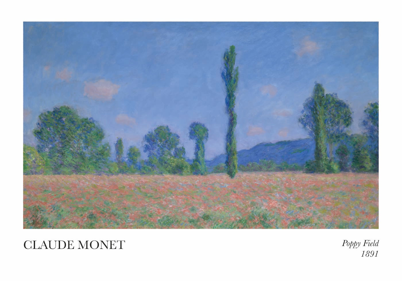 Claude Monet - Poppy Field Plakat