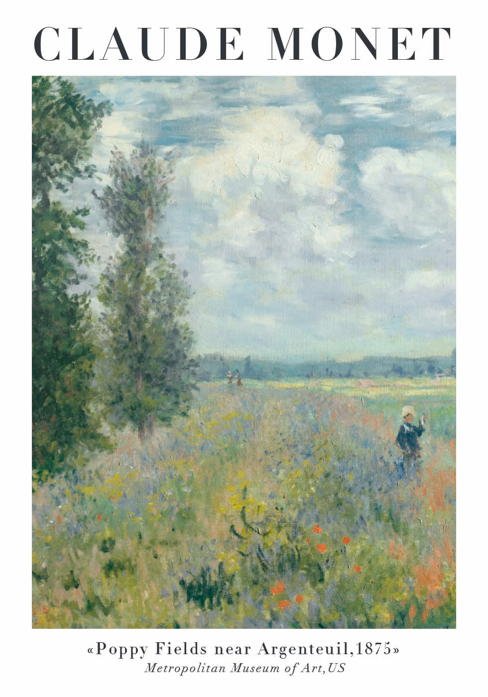 Claude Monet - Poppy Fields Near Argenteuil Plakat