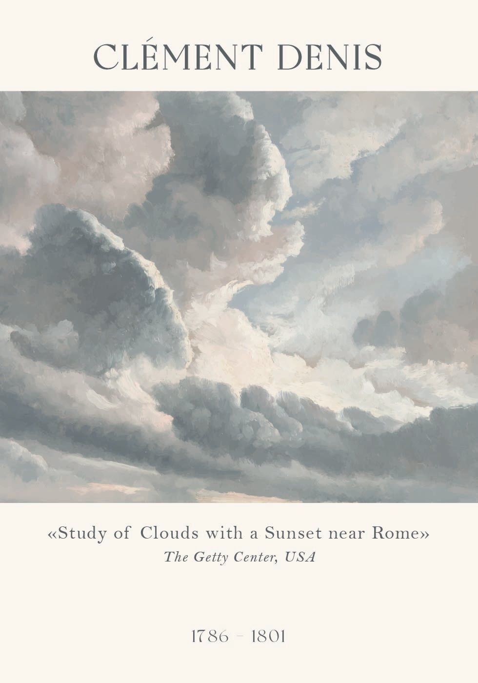 Clément Denis Cloud Study Plakat