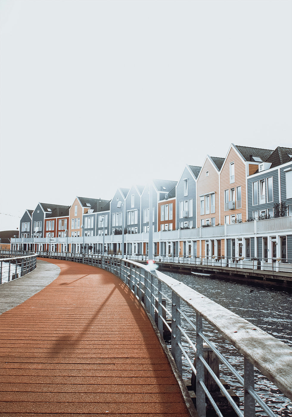 Colorful Houses At The Rietplas In Houten Plakat
