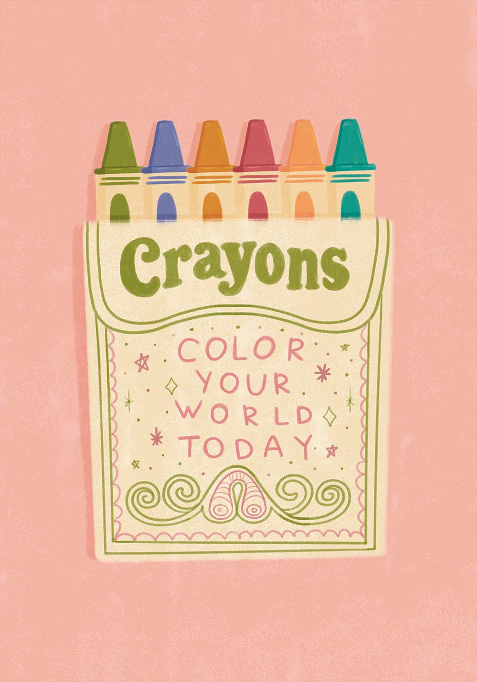 Color Your World Crayons Plakat