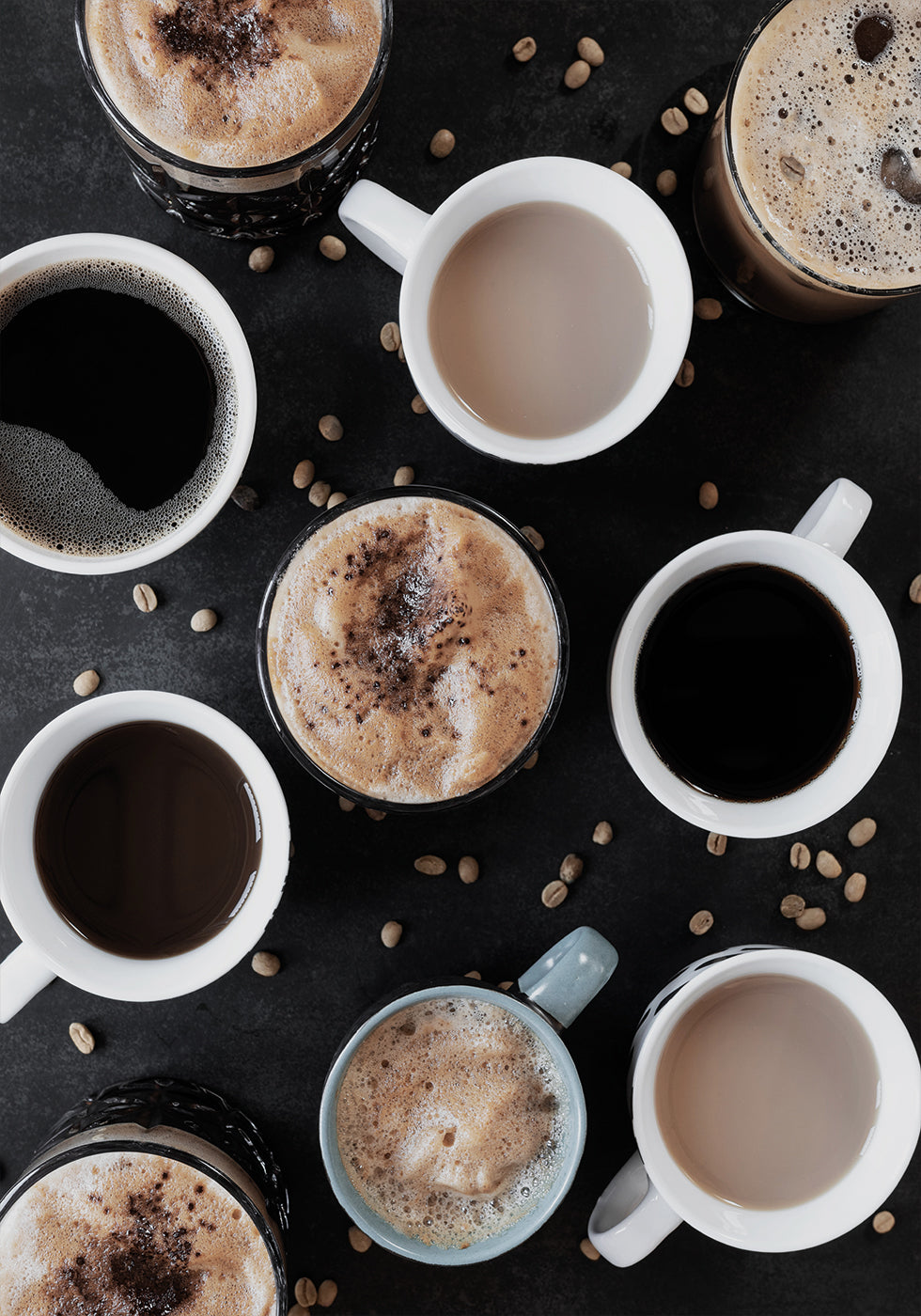 Variety of Coffee Cups Plakat