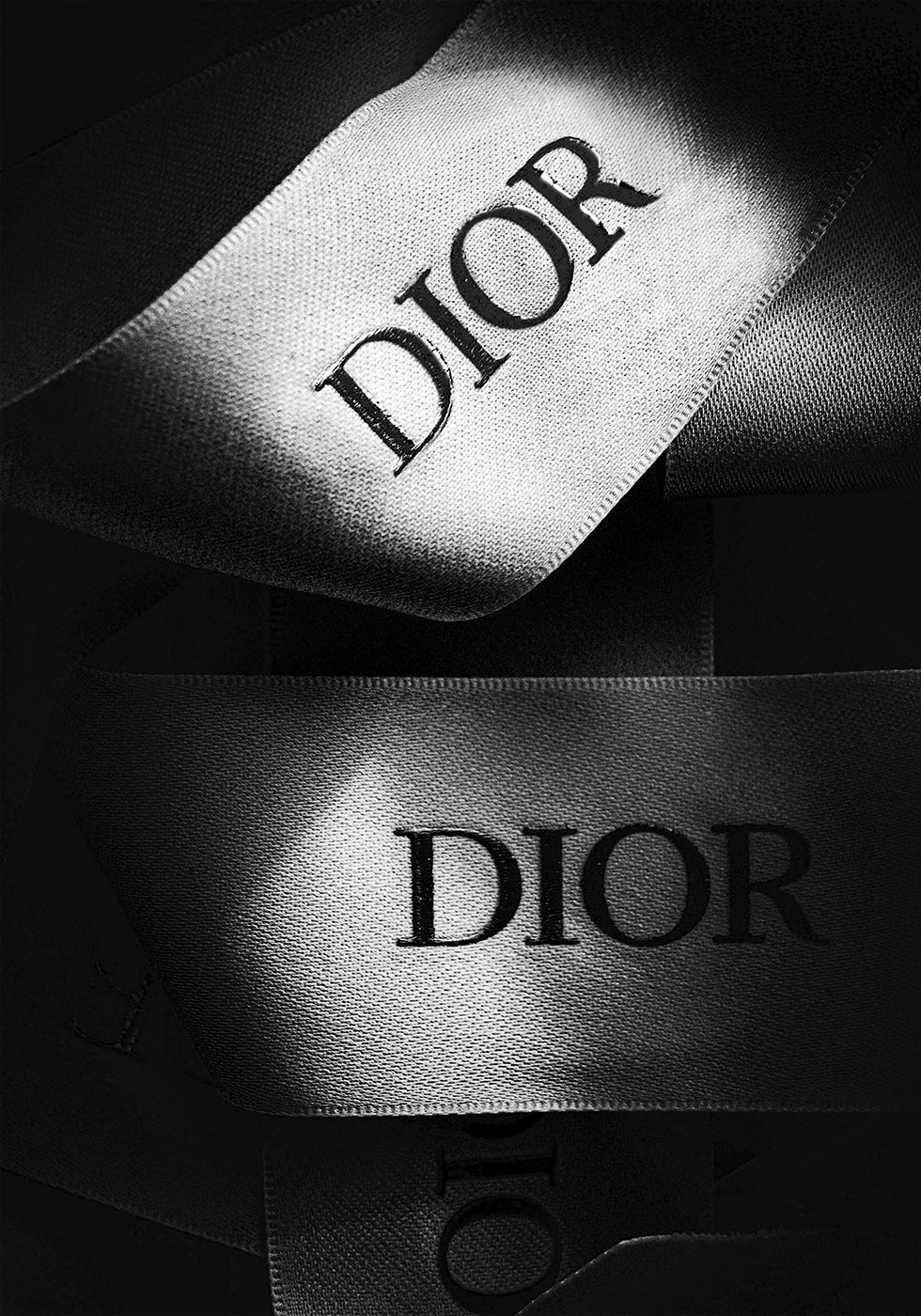 Dior Fashion Ribbons Black & White Plakat