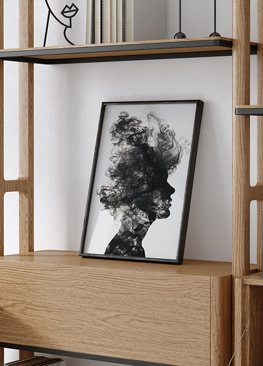 Dissolving Silhouette Abstract Plakat