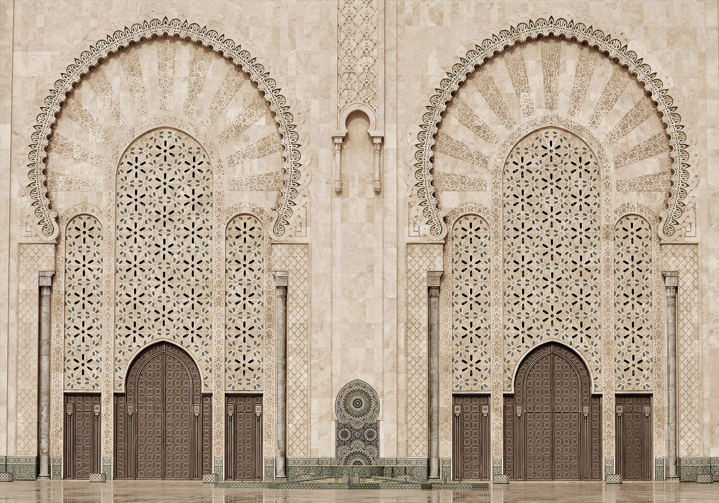 Twin Doors of Hassan II Mosque, Casablanca Plakat