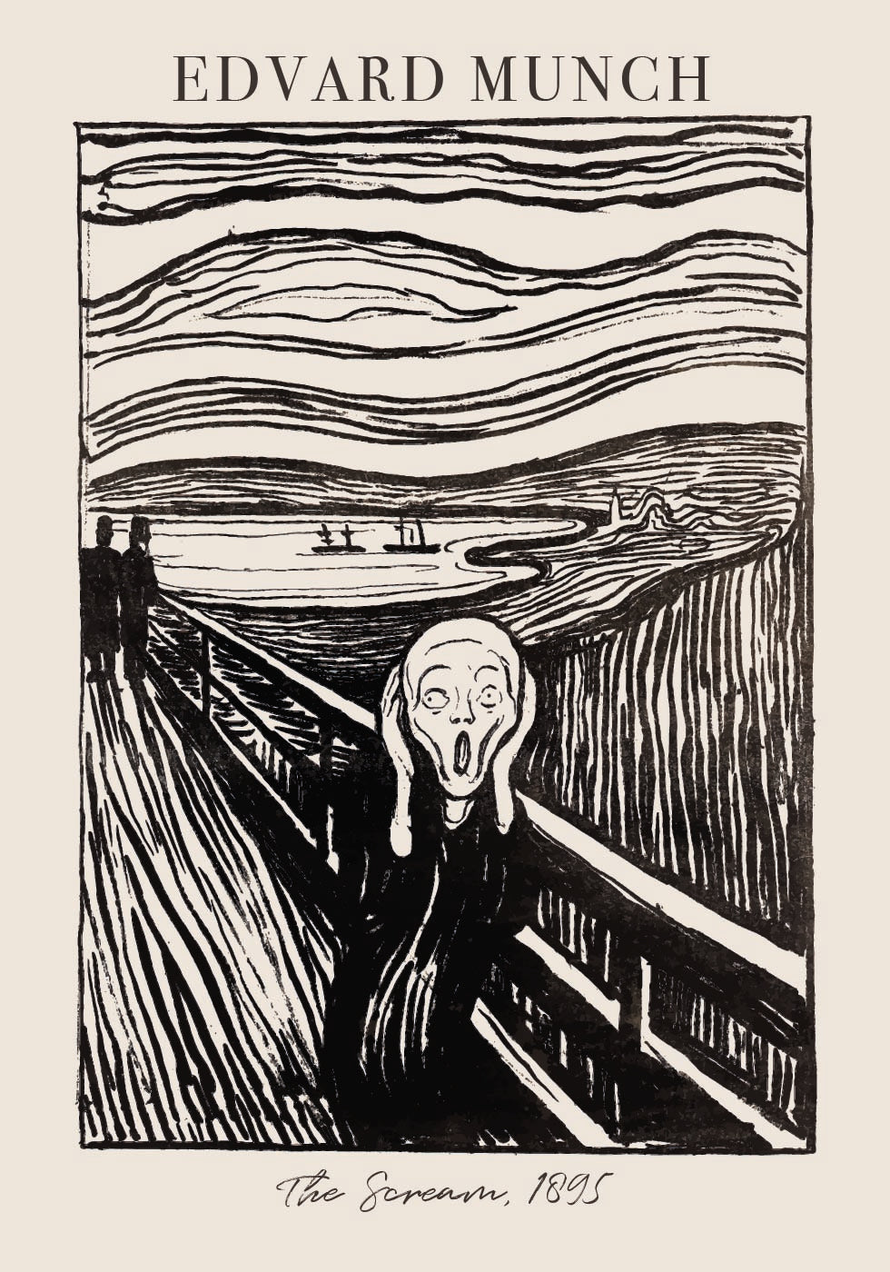 The Scream by Edvard Munch Plakat