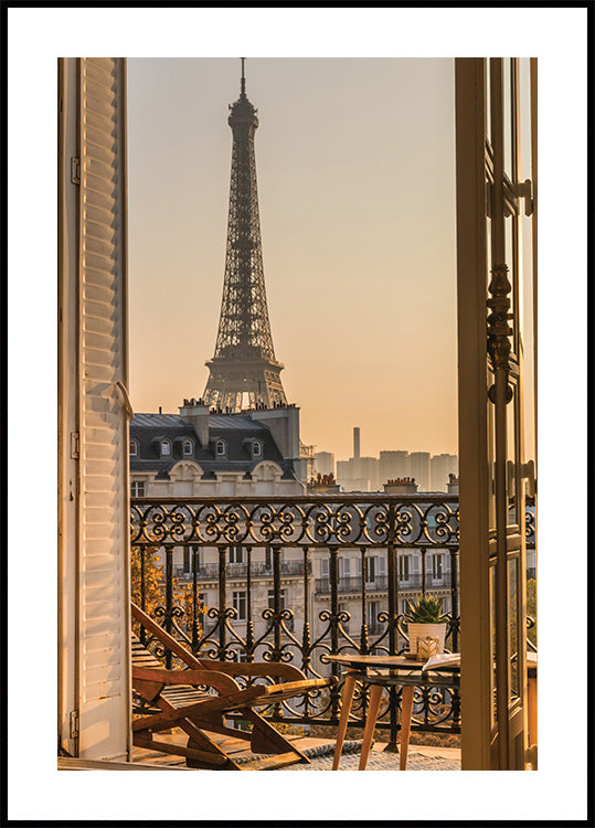 Eiffel Tower Balcony View Plakat