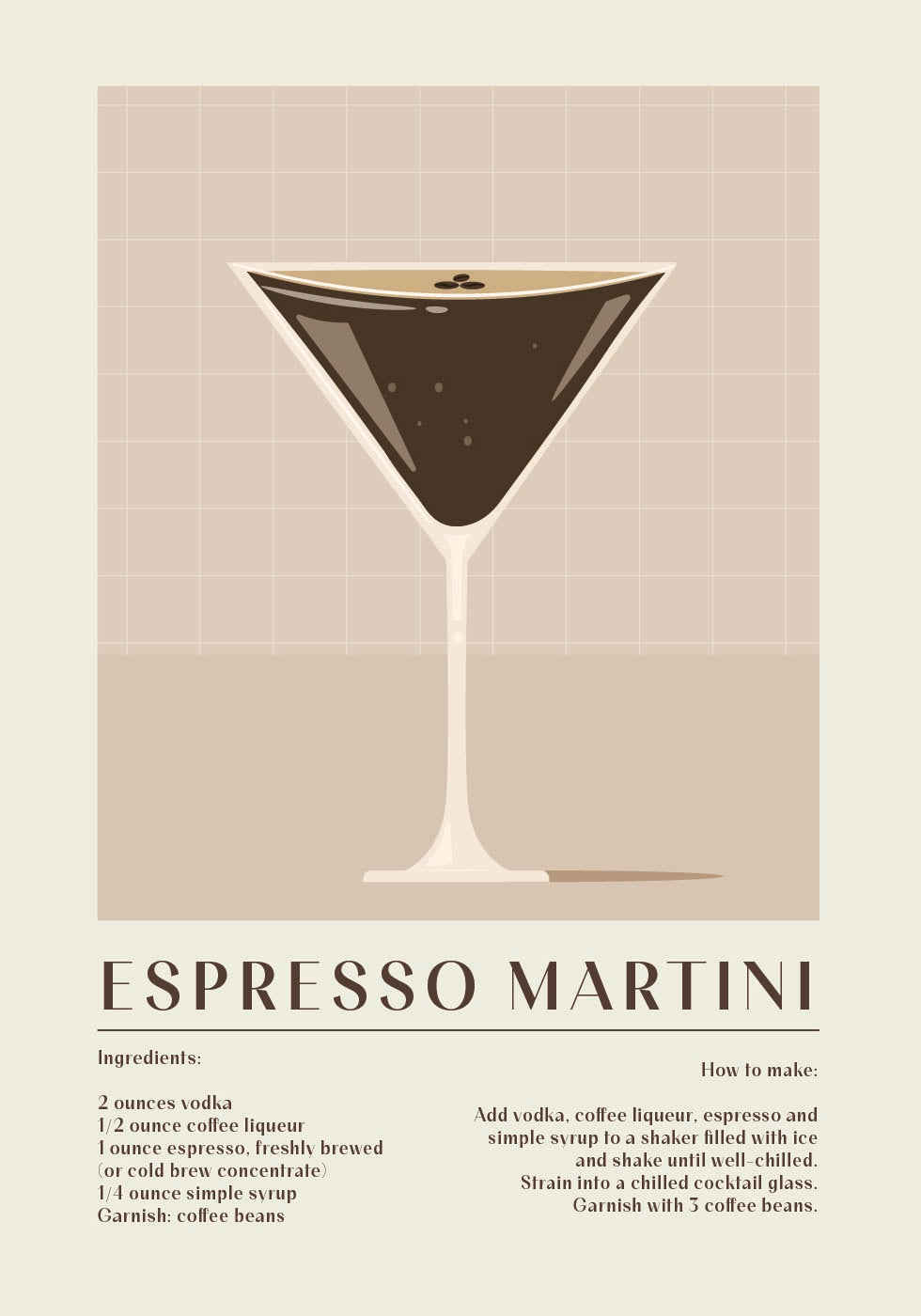 Espresso Martini Plakat