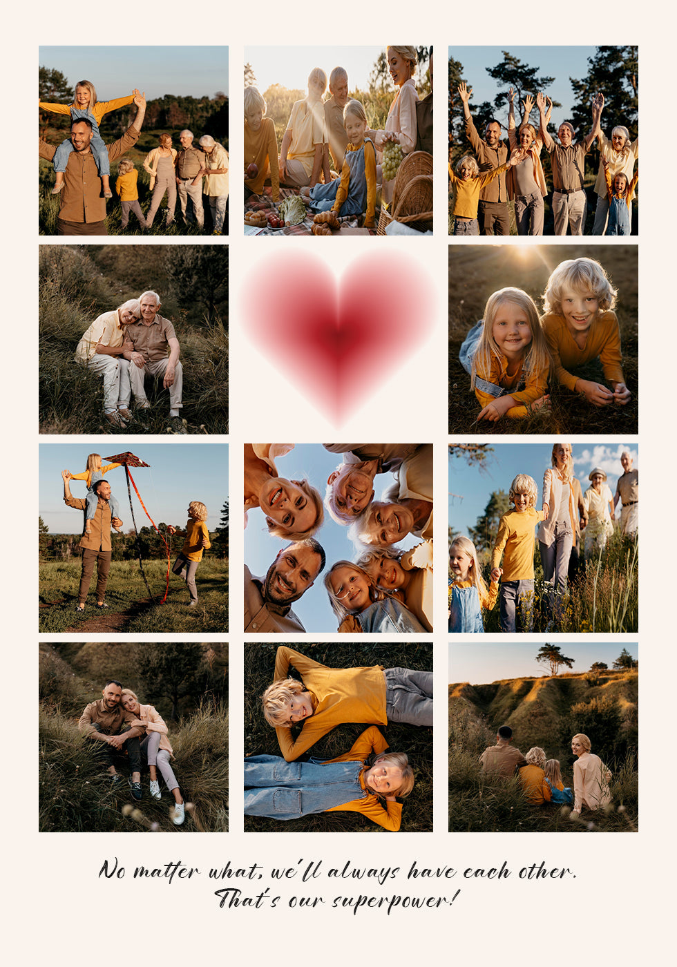 Family Personalized Photo Collage Plakat