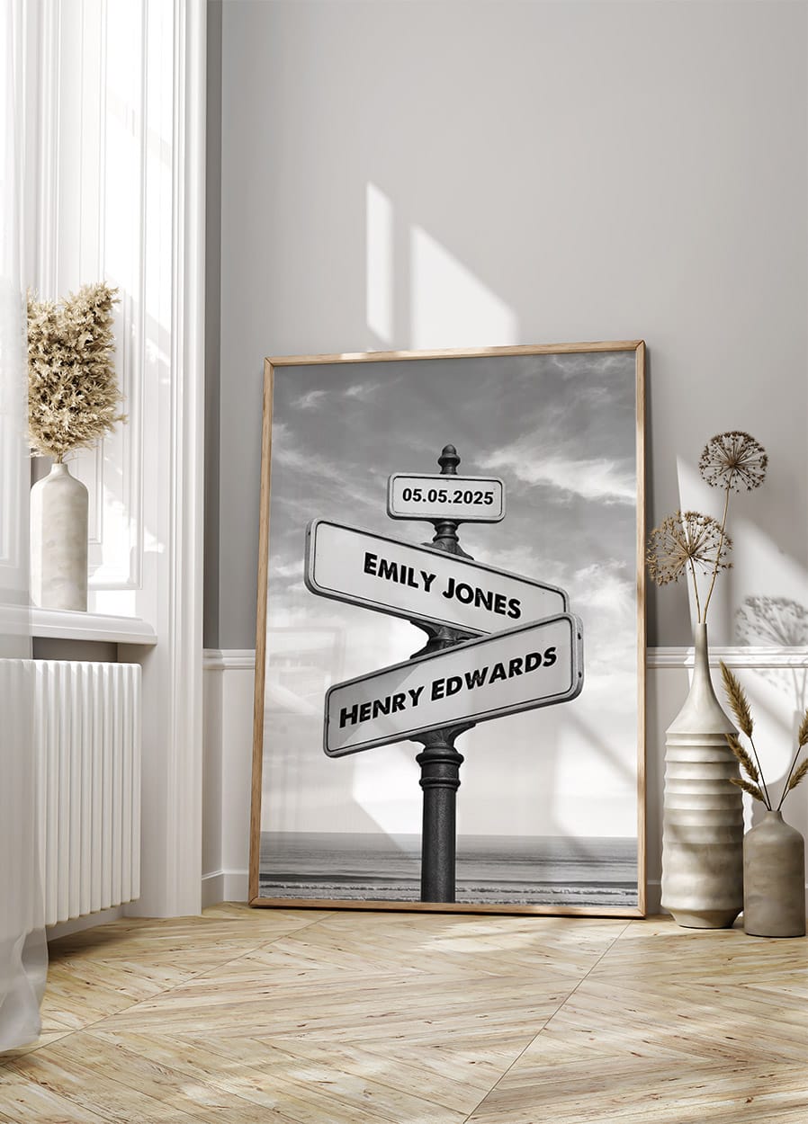 Crossroads of Love, Personalized Signpost Plakat