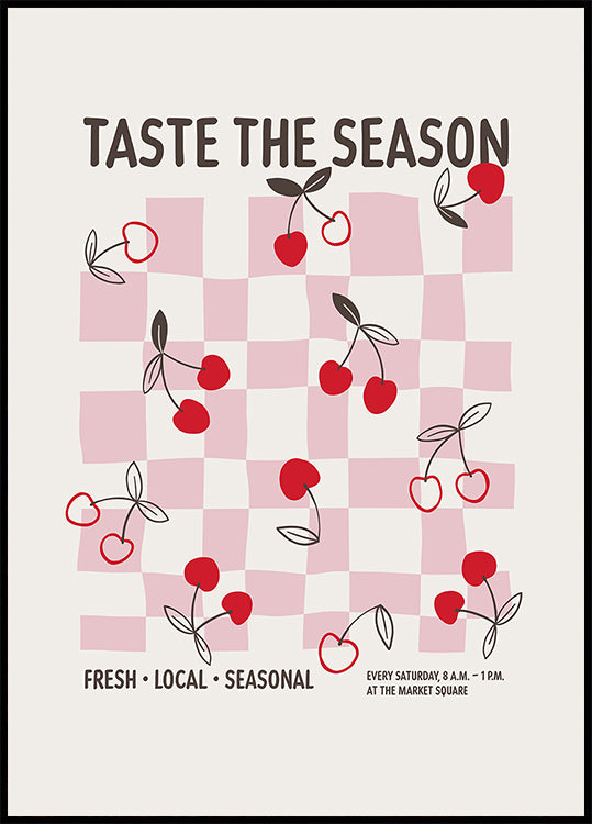 Farmers Market Cherries Plakat