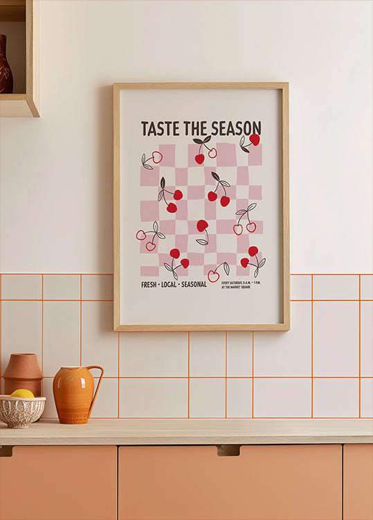 Farmers Market Cherries Plakat