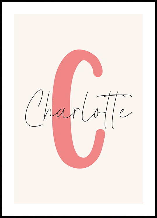 Personalized Name and Initial Plakat