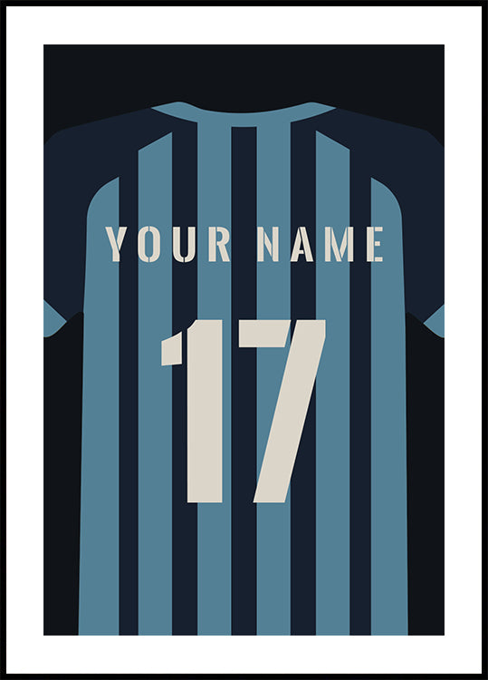 Personalized Football Jersey Plakat