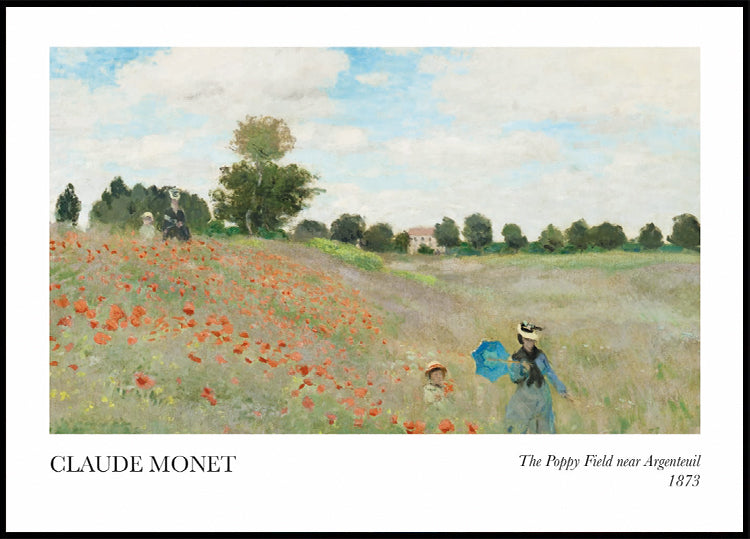 The Poppy Field near Argenteuil Plakat