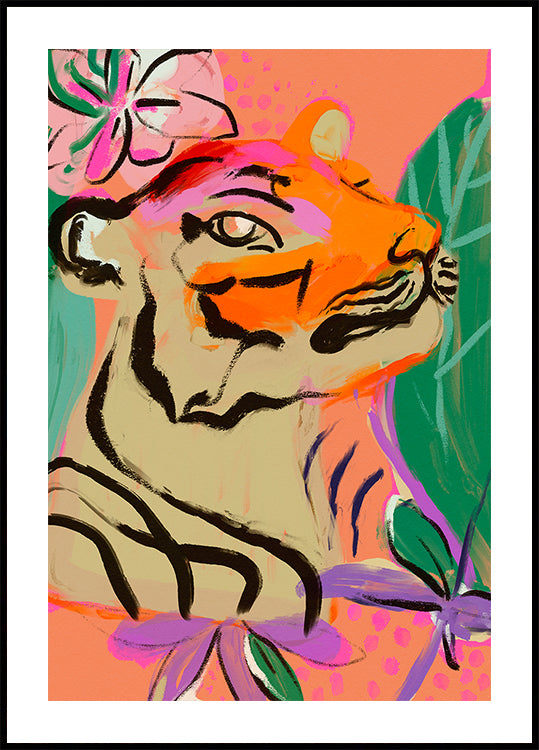 Vibrant Tiger Bloom Plakat