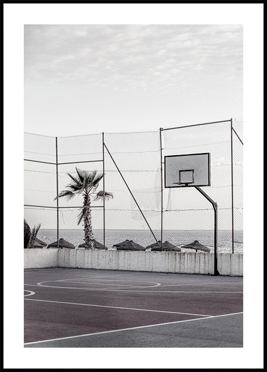 Basketball Court by the Sea Plakat