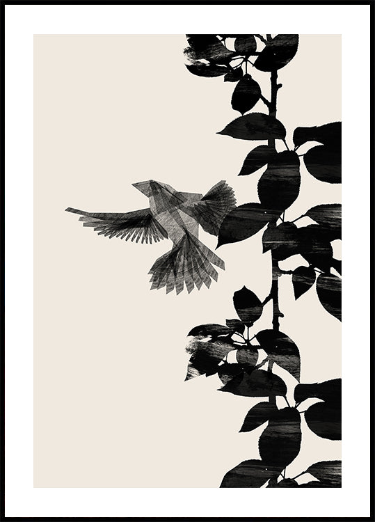 Bird Botanical Plakat