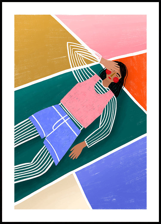 Vibrant Lady Resting Plakat
