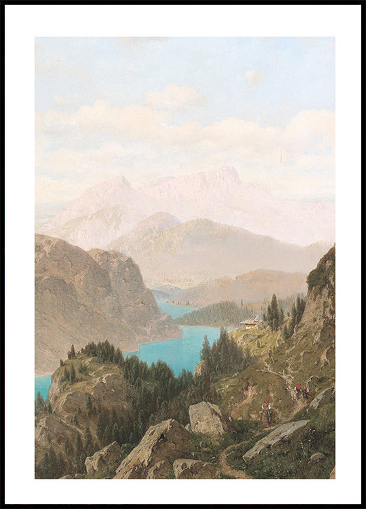 View Of The Königssee And The Untersberg By Josef von Schlögl Plakat