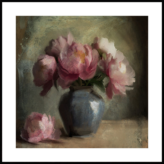Pivoines En Rose Plakat