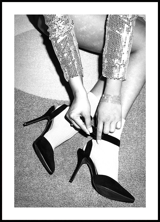 Disco Feet B&w Plakat