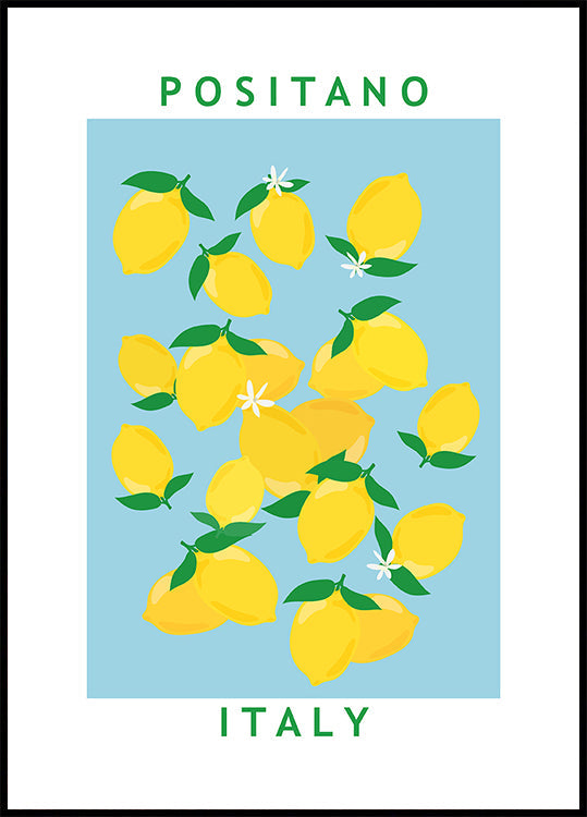 Lemons Flower Market Plakat