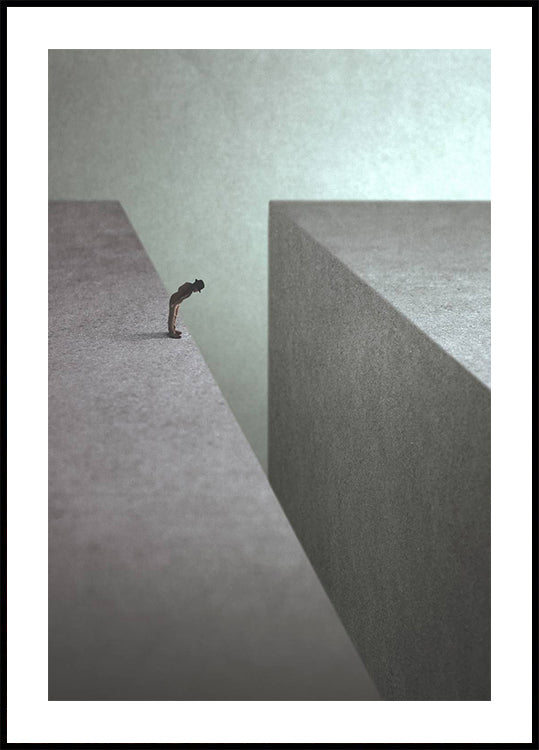 On the Edge Conceptual Art Print Plakat