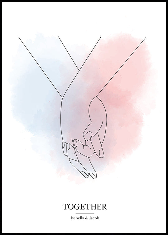 Personalized Holding Hands Plakat