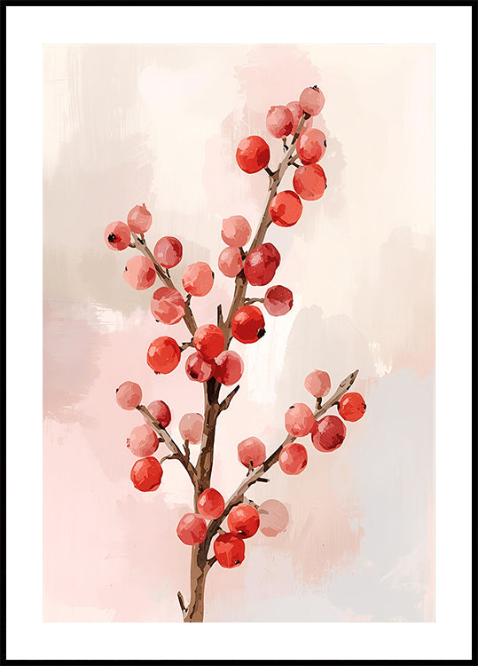 Roter Beerenzweig Plakat