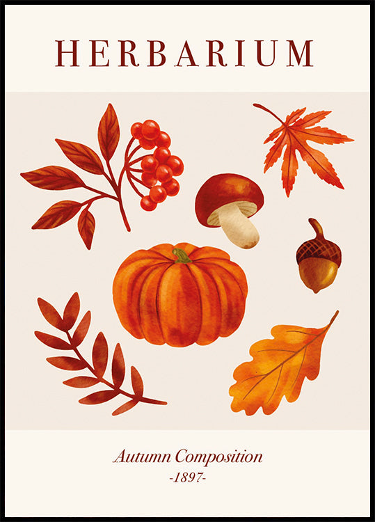 Herbarium Autumn Composition  Plakat