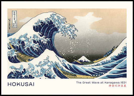 The Great Wave at Kanagawa By Katsushika Hokusai Plakat