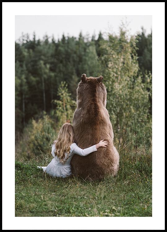 Bear And Women Plakat