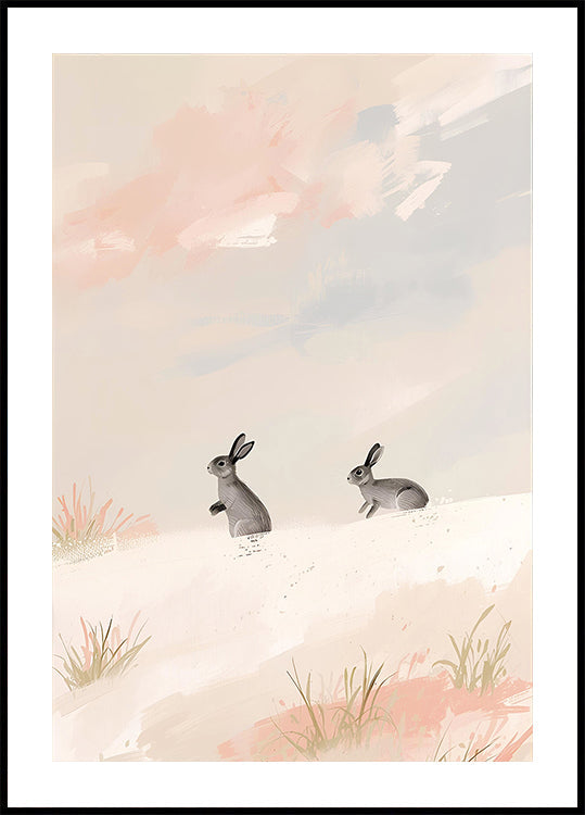 Hasen Im Schnee Plakat