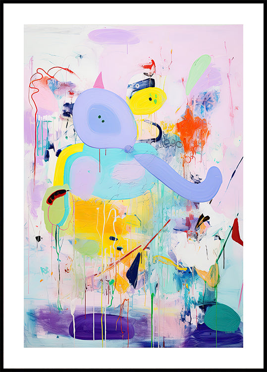 Color Splash Elephant Plakat