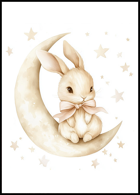 Bunny on the Moon Plakat