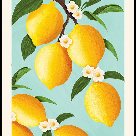 Positano Lemons, Amalfi Coast Citrus Plakat