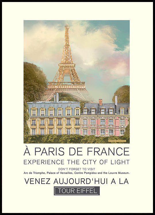 Paris retro print Plakat