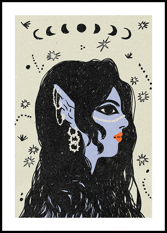 Portrait of a mermaid Plakat