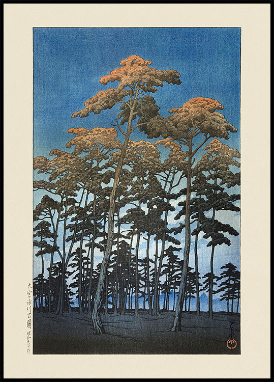 Hikawa Park In Omiya (1930) By Kawase Hasui and Watanabe Shozaburo Plakat