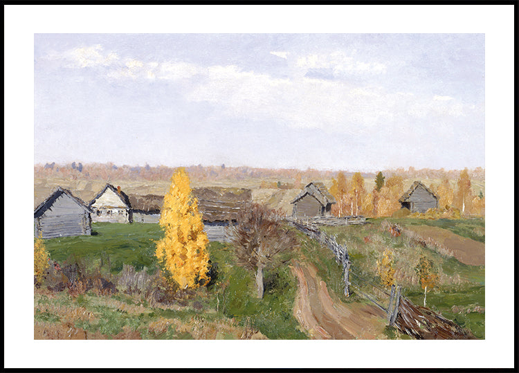 Isaac Fall Print Isaac Levitan - Golden Autumn Plakat – Posterbox.no