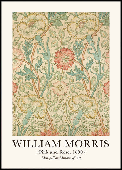 William Morris Pink and Rose Plakat