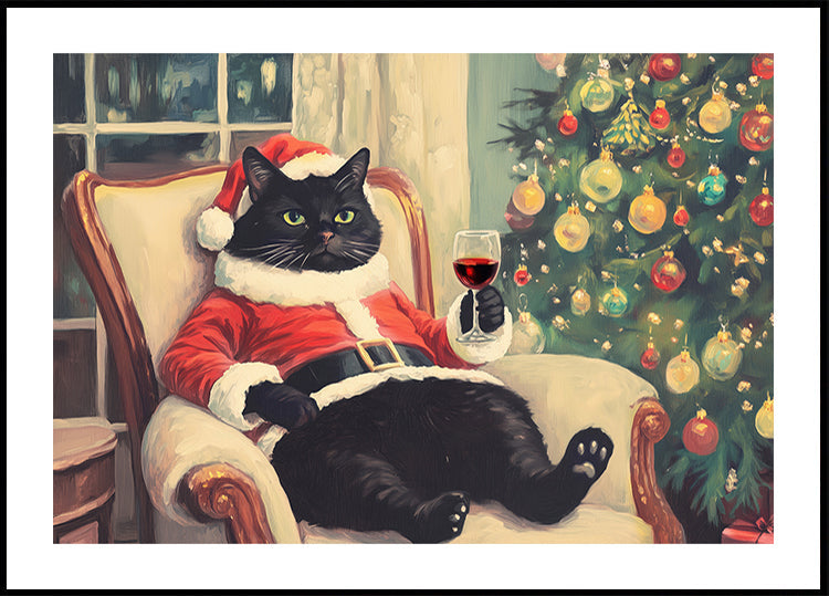 Christmas Chilling Cat Plakat