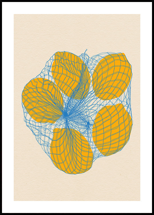 Five Lemons In a Net Bag Plakat
