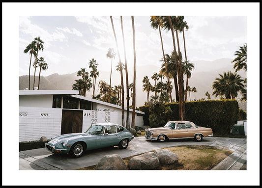 Retro Cars in Palm Springs Plakat